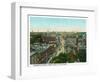 Portland, Maine - View of Congress Street from the Fidelity Building-Lantern Press-Framed Art Print