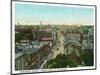Portland, Maine - View of Congress Street from the Fidelity Building-Lantern Press-Mounted Art Print
