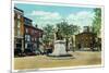 Portland, Maine - View of Longfellow Monument and Longfellow Square-Lantern Press-Mounted Premium Giclee Print