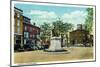 Portland, Maine - View of Longfellow Monument and Longfellow Square-Lantern Press-Mounted Art Print