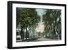 Portland, Maine, View of North Street from Congress-Lantern Press-Framed Art Print