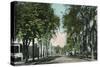 Portland, Maine, View of North Street from Congress-Lantern Press-Stretched Canvas