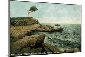 Portland, Maine - View of Peaks Island and the Pair Tree-Lantern Press-Mounted Art Print