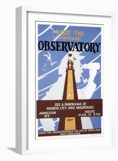 Portland Observatory-null-Framed Giclee Print