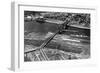 Portland, OR Broadway Bridge and Depot Photograph - Portland, OR-Lantern Press-Framed Art Print