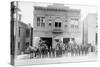 Portland, OR Fire Station Horse Drawn and Men Photograph - Portland, OR-Lantern Press-Stretched Canvas