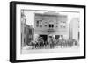 Portland, OR Fire Station Horse Drawn and Men Photograph - Portland, OR-Lantern Press-Framed Art Print