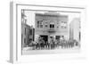 Portland, OR Fire Station Horse Drawn and Men Photograph - Portland, OR-Lantern Press-Framed Art Print