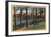 Portland, OR - Scene in Laurelhurst Park-Lantern Press-Framed Art Print