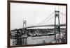 Portland, OR View of St. John Bridge over Columbia Photograph - Portland, OR-Lantern Press-Framed Art Print