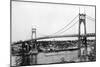 Portland, OR View of St. John Bridge over Columbia Photograph - Portland, OR-Lantern Press-Mounted Art Print