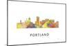 Portland Oregan Skyline-Marlene Watson-Mounted Premium Giclee Print