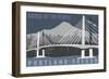 Portland, Oregon - Bridge of the People-Lantern Press-Framed Art Print