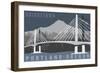 Portland, Oregon - Bridgetown-Lantern Press-Framed Art Print