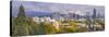 Portland Oregon Downtown Skyline with Mt Hood-jpldesigns-Stretched Canvas