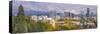 Portland Oregon Downtown Skyline with Mt Hood-jpldesigns-Stretched Canvas