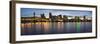 Portland Oregon Downtown Waterfront Skyline at Blue Hour-jpldesigns-Framed Photographic Print