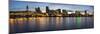 Portland Oregon Downtown Waterfront Skyline at Blue Hour-jpldesigns-Mounted Photographic Print