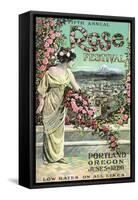 Portland, Oregon - Fifth Annual Rose Festival Advertisement-Lantern Press-Framed Stretched Canvas