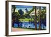 Portland, Oregon - Laurelhurst Park Scene-Lantern Press-Framed Art Print