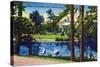 Portland, Oregon - Laurelhurst Park Scene-Lantern Press-Stretched Canvas