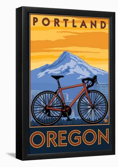 Portland, Oregon, Mountain Bike Scene-null-Framed Poster