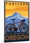 Portland, Oregon, Mountain Bike Scene-null-Mounted Poster