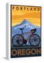 Portland, Oregon, Mountain Bike Scene-null-Framed Poster