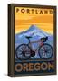 Portland, Oregon, Mountain Bike Scene-null-Framed Poster