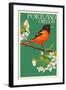 Portland, Oregon - Oriole-Lantern Press-Framed Art Print