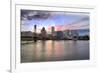 Portland Oregon Skyline at Sunset-jpldesigns-Framed Photographic Print