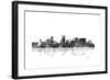 Portland Oregon Skyline BG 1-Marlene Watson-Framed Giclee Print