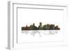 Portland Oregon Skyline BW 1-Marlene Watson-Framed Giclee Print