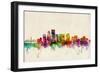 Portland Oregon Skyline-Michael Tompsett-Framed Art Print