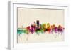 Portland Oregon Skyline-Michael Tompsett-Framed Art Print