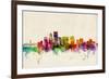 Portland Oregon Skyline-Michael Tompsett-Framed Art Print