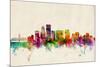 Portland Oregon Skyline-Michael Tompsett-Mounted Art Print