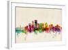 Portland Oregon Skyline-Michael Tompsett-Framed Art Print