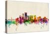 Portland Oregon Skyline-Michael Tompsett-Stretched Canvas