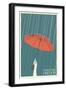 Portland, Oregon - Umbrella-Lantern Press-Framed Premium Giclee Print