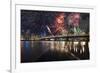 Portland Oregon, Usa Fireworks.-diro-Framed Photographic Print