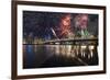 Portland Oregon, Usa Fireworks.-diro-Framed Photographic Print