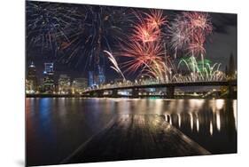 Portland Oregon, Usa Fireworks.-diro-Mounted Photographic Print