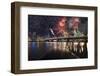 Portland Oregon, Usa Fireworks.-diro-Framed Photographic Print