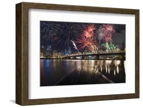 Portland Oregon, Usa Fireworks.-diro-Framed Photographic Print