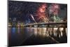 Portland Oregon, Usa Fireworks.-diro-Mounted Photographic Print