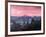 Portland Oregon with Mt Hood at Sunset-Markus Bleichner-Framed Art Print