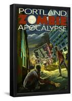 Portland, Oregon - Zombie Apocalypse-null-Framed Poster