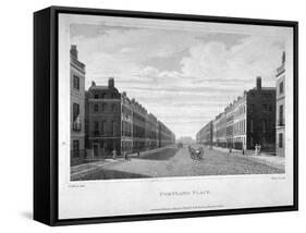 Portland Place, Marylebone, London, 1809-William James Bennett-Framed Stretched Canvas