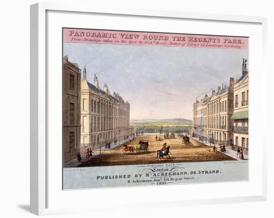 Portland Place, Marylebone, London, 1831-SH Hughes-Framed Giclee Print